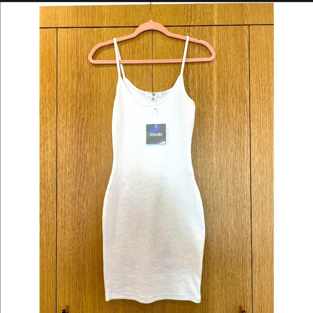 White ribbed dress